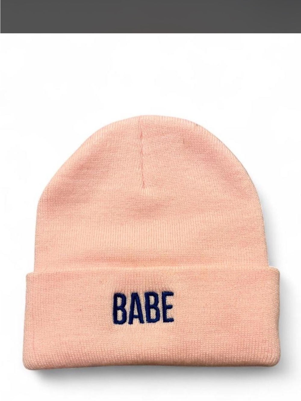 Women’s Pink 'Babe' Knit Beanie Hat